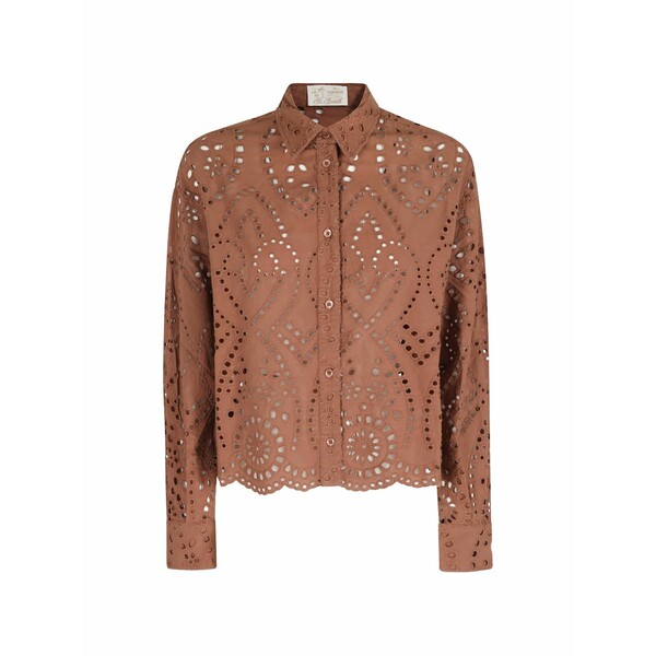 エムシーツーセイントバース レディース プルオーバー トップス Oriane broderie anglaise shirt Brown