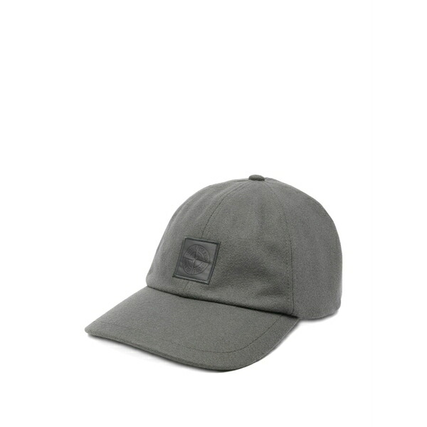 ストーンアイランド メンズ かぶり笠 佩び物 Logo-plaque cap hat Grey