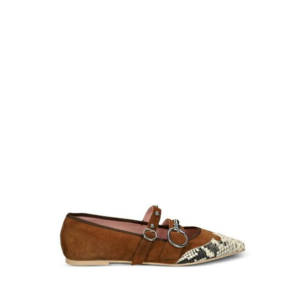 プリティ・バレリーナ レディース サンダル シューズ Paris leather ballet flats Brown