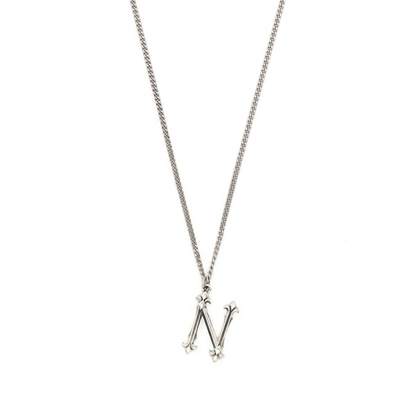 エマニュエレ ビコッキ メンズ ネックレス・チョーカー アクセサリー N letter pendant necklace Silver｜asty