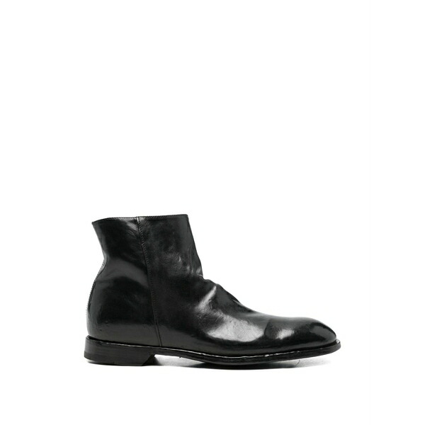 オフィチーネ 創造的 メンズ ブーツ シューズ Zip-up boots Black