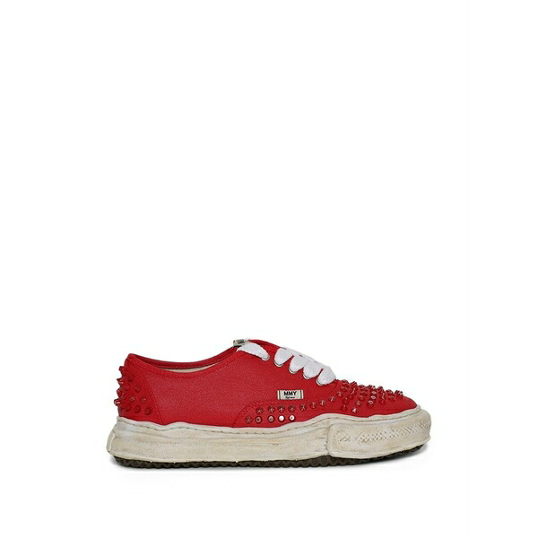 ミハラヤスヒロ メンズ スニーカー シューズ Baker studded sneakers Red