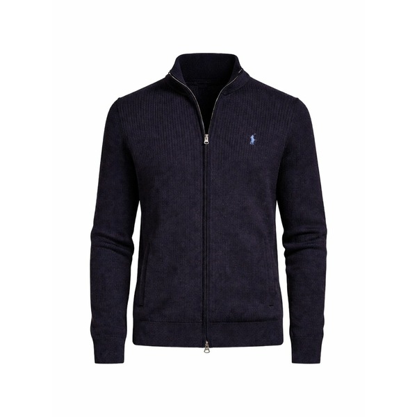 ラルフローレン メンズ ジレー アウター Zip ribbed cardigan Blue