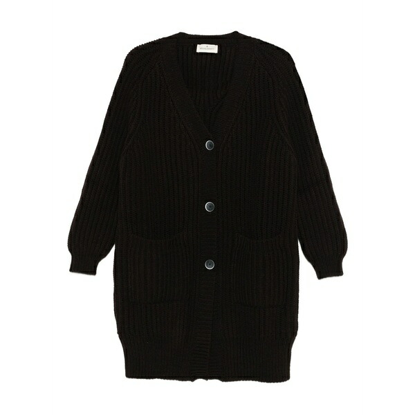 ブルーノマネッティ レディース ジレー アウター Ribbed-knit cardigan Black
