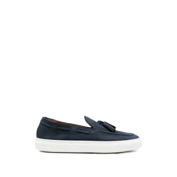 フラテッリ ロセッティ メンズ スリッポン・ローファー シューズ Tassel pebbled loafers Blue