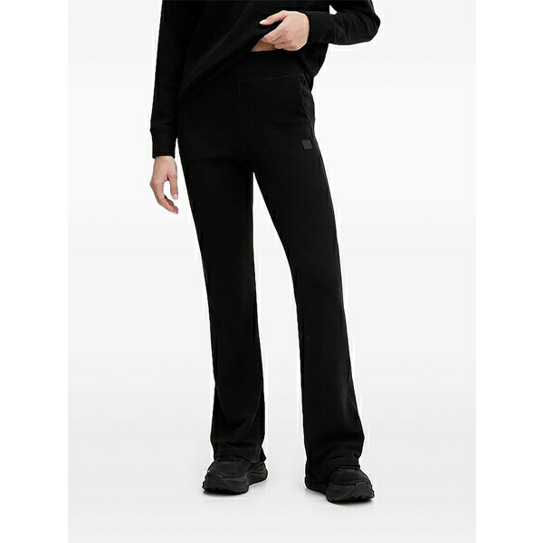 ダナ キャラン ニューヨーク レディース カジュアルパンツ ボトムス Waffle flared track pants Black|asty