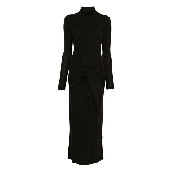 フェデリカ・トシ レディース 衣装 トップス Roll-neck maxi dress Black