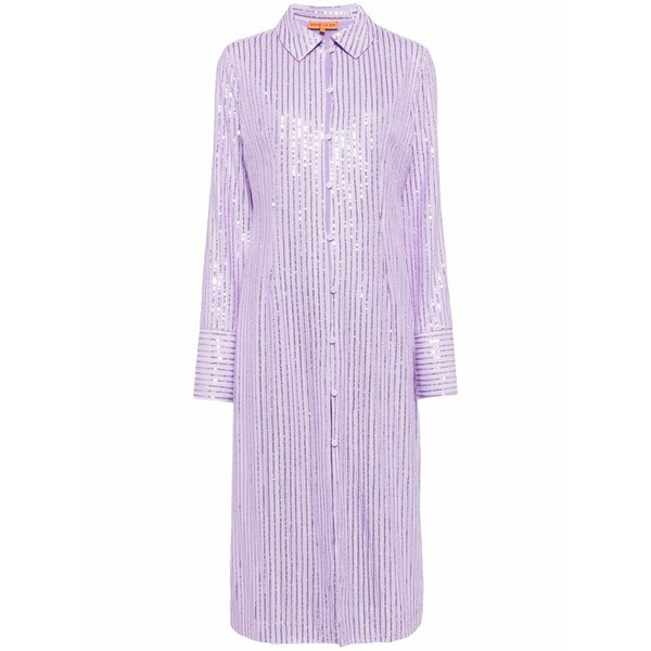 スティーヌ・ゴヤ レディース 衣装 トップス Sonja sequin-embellished shirtdress Purple