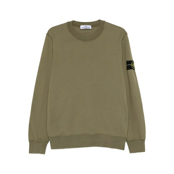 ストーンアイランド メンズ パーカー・スウェットシャツ アウター Logo patch sweatshirt Green メンズファッション-パーカー