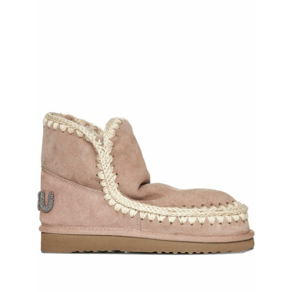 モウ レディース ブーツ シューズ Eskimo 18 logo-detail boots Pink