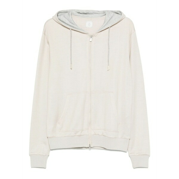 イレブンティ メンズ パーカー・スウェットシャツ アウター Full-zip hoodie Neutrals
