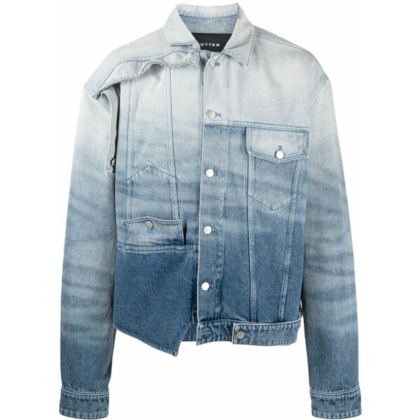 ボッター メンズ 上衣＆上衣 アウター Whiskering-effect denim jacket Blue コート・ジャケット-メンズファッション