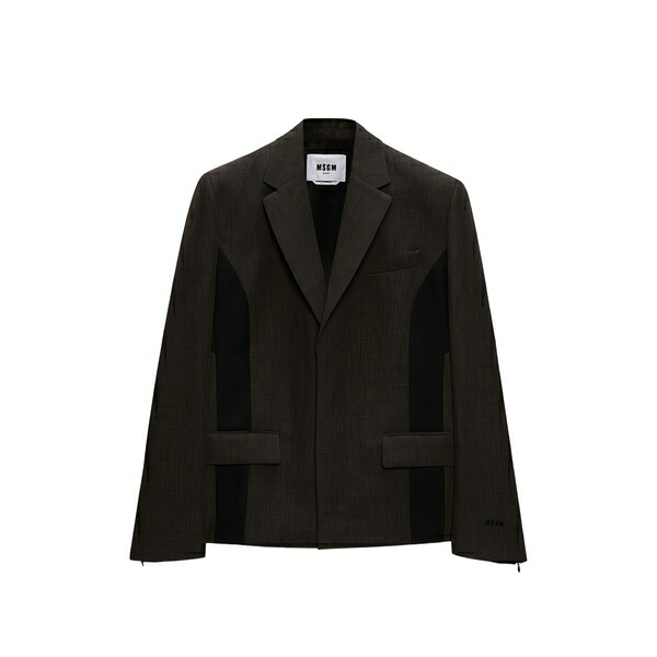エムエスジイエム レディース ジャケット＆ブルゾン アウター Long-sleeve panelled jacket Brown｜asty 113,800円