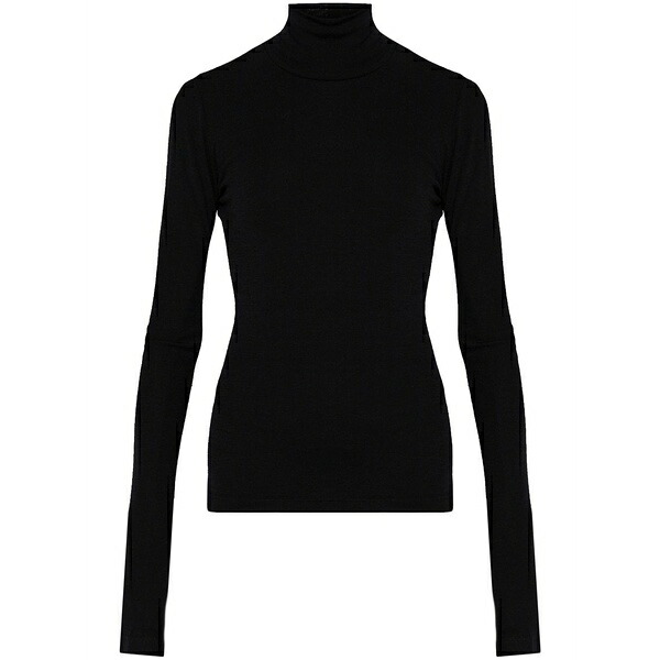 ジル・サンダー レディース カットソー トップス Roll-neck jumper Black｜asty