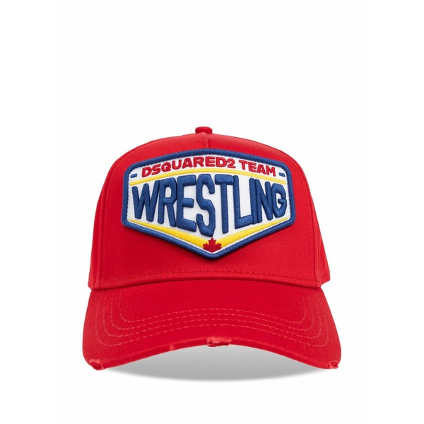 ディースクエアード メンズ かぶり笠 付属品 Boxeur baseball cap Red