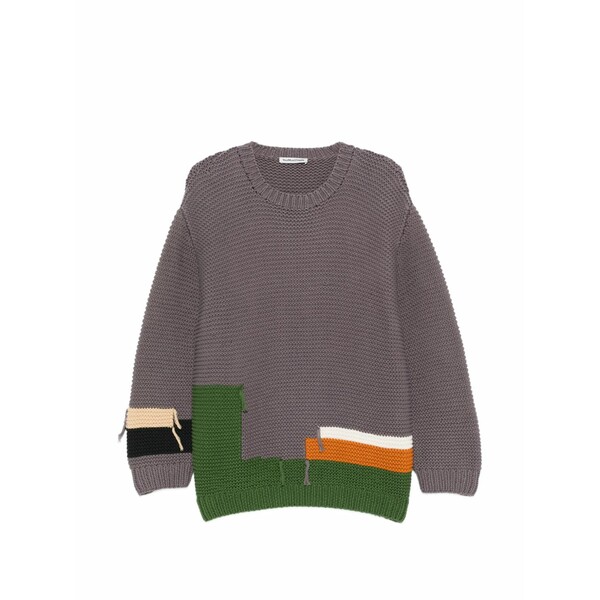 ワイエムシー メンズ ニット&セーター アウター Patchwork sweater Grey｜asty