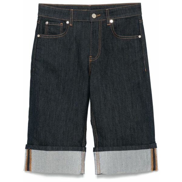 リュージョー レディース 心地好いズボン下 ボトムス Denim shorts Blue