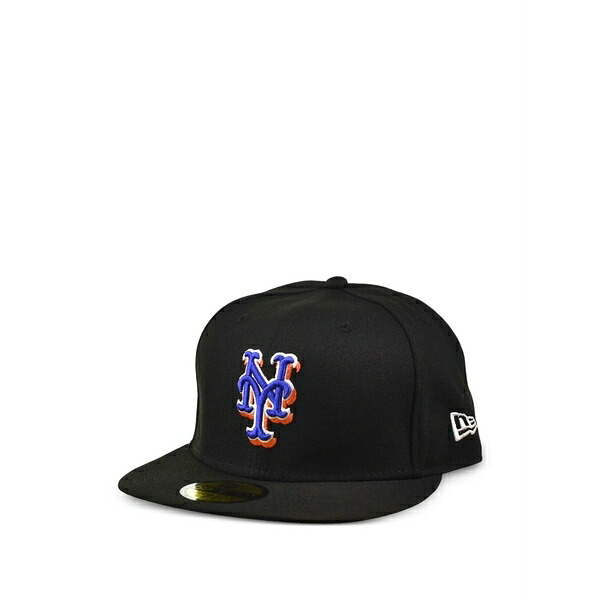 ニュー内鰓 メンズ かぶり笠 付属品 59fifty new york mets fitted cap Black