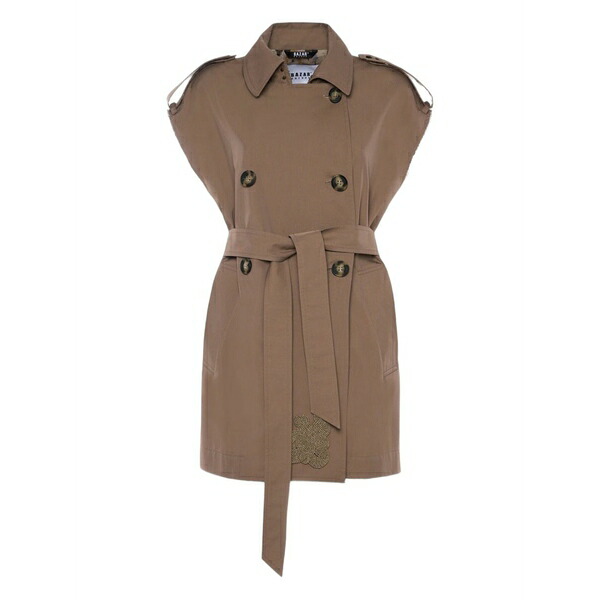 バザーデラックス レディース コート アウター Sleeveless trench coat Brown｜asty