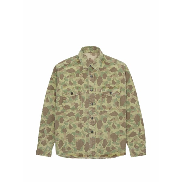 フォルテラ メンズ ジャケット＆ブルゾン アウター Kenny camouflage pocket overshirt Green｜asty