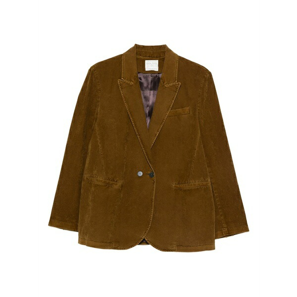 フォルテ フォルテ レディース ジャケット＆ブルゾン アウター Button pocket bazer Brown｜asty