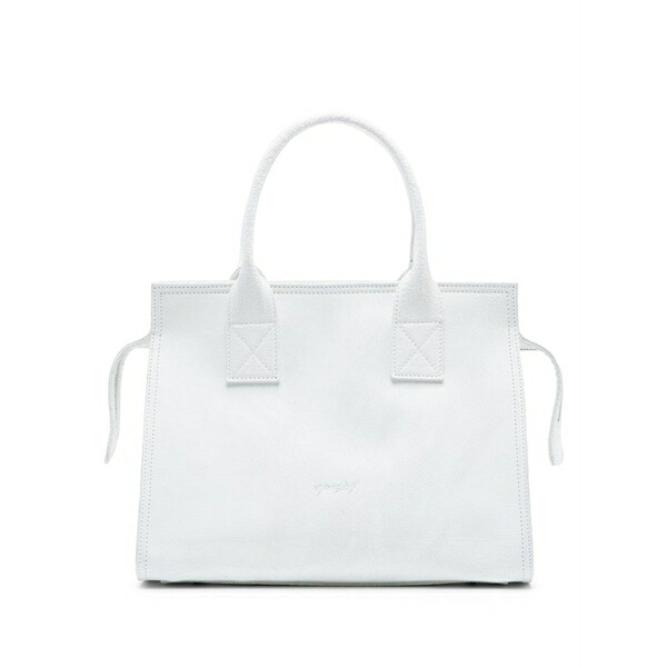 マーシャル  レディース トートバッグ バッグ Curva piccola leather tote bag White