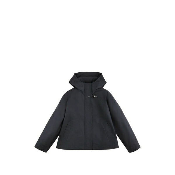 フェイ レディース 厚地の外套 アウター Poplin hooded parka coat Blue