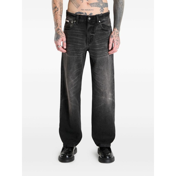 カルバンクライン メンズ デニムパンツ ボトムス 90s straight buttoned jeans Black