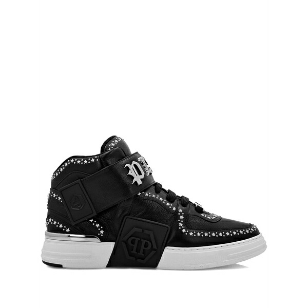 フィリップ飾り気の無い レディース スニーカー シューズ Gothic plein mid-top sneakers Black