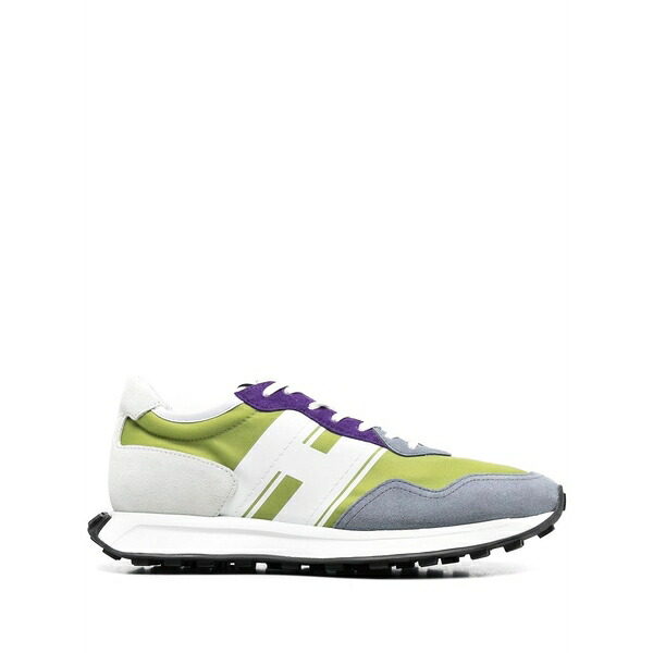 ホーガン メンズ スニーカー シューズ Logo panelled sneakers Green｜asty
