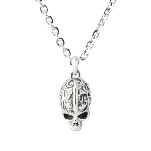 エマニュエレ ビコッキ メンズ 首飾り・チョー鉄道車両 付属物 Oversize skull necklace Silver