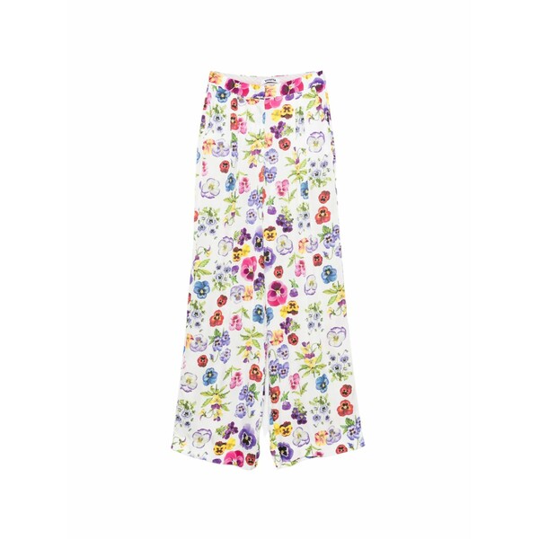 ヴィヴェッタ レディース カジュアルパンツ ボトムス Floral-print trousers White
