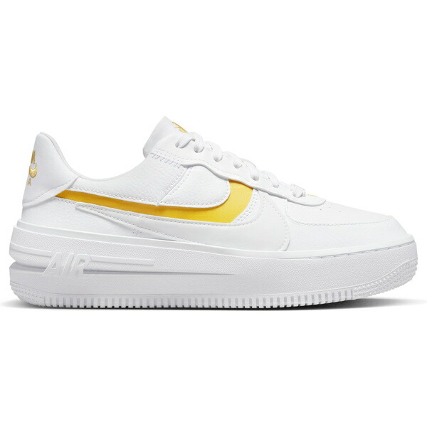 Nike ナイキ レディース スニーカー  【Nike Air Force 1 PLT.AF.ORM White Yellow Ochre (Women)】  サイズ US_9(26.0cm) White/Yellow Ochre-Summit White