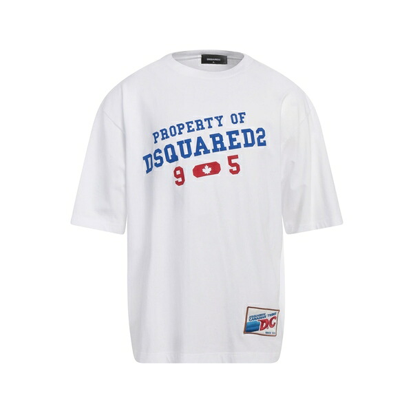 【送料無料】 ディースクエアード メンズ Tシャツ トップス T-shirts White