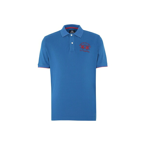 【送料無料】 ラ マルティーナ メンズ Tシャツ トップス Polo shirts Blue