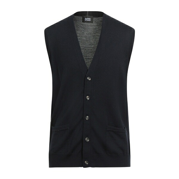 【貨物輸送無料】 アルファス テューディオ メンズ 編み物\u0026プルオーバー アウター Cardigans Blue