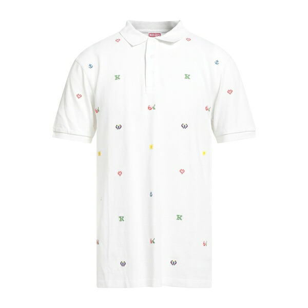 【送料無料】 ケンゾー メンズ Tシャツ トップス Polo shirts White