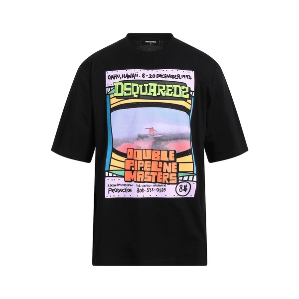 【送料無料】 ディースクエアード メンズ Tシャツ トップス T-shirts Black