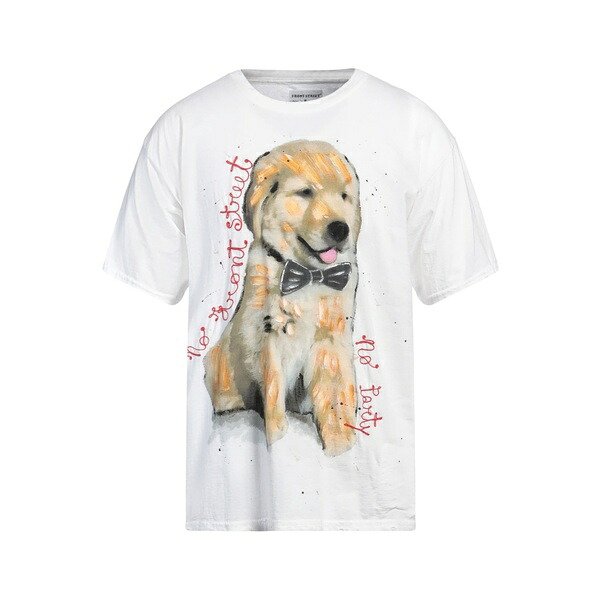 【送料無料】 フロント ストリート 8 メンズ Tシャツ トップス T-shirts White