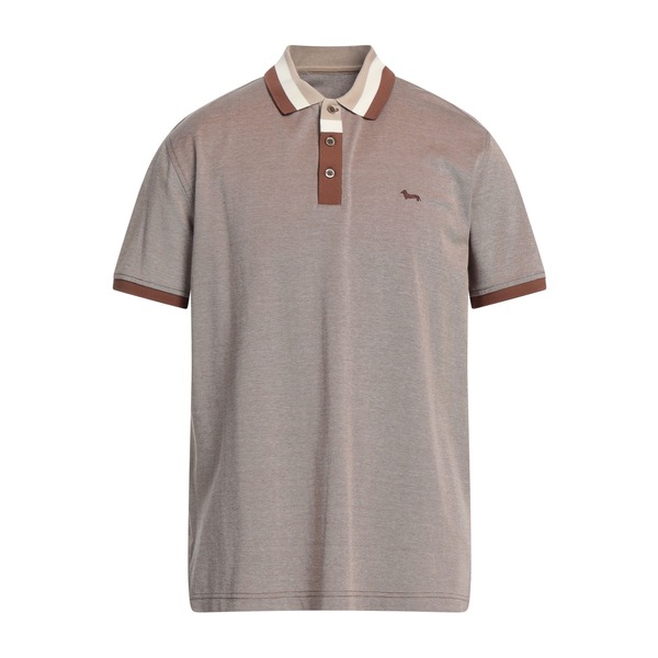 【送料無料】 ハーモント & ブレイン メンズ Tシャツ トップス Polo shirts Brown