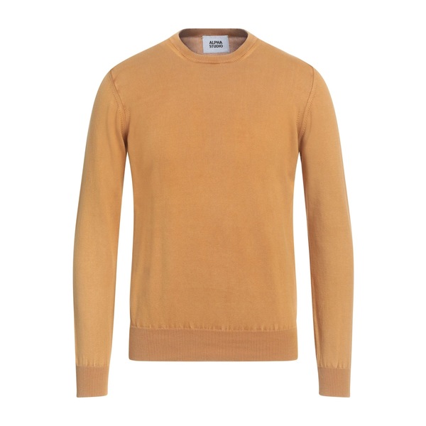 【貨物輸送無料】 アルファス テューディオ メンズ 編み物\u0026プルオーバー アウター Sweaters Yellow ニット・セーター-トップス-メンズファッション
