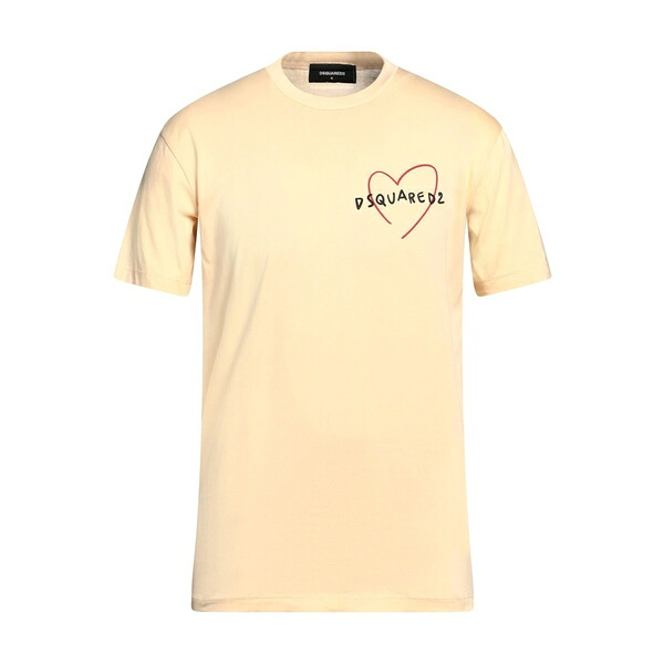 【送料無料】 ディースクエアード メンズ Tシャツ トップス T-shirts Yellow|asty