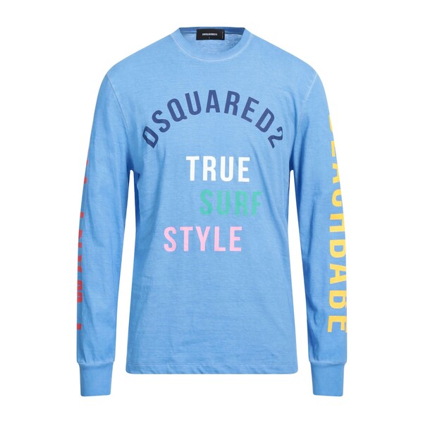 【送料無料】 ディースクエアード メンズ Tシャツ トップス T-shirts Azure｜asty