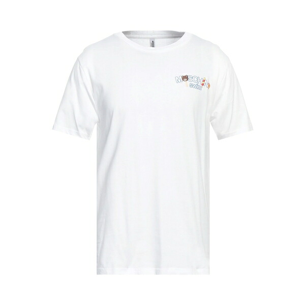 【送料無料】 モスキーノ メンズ Tシャツ トップス T-shirts White