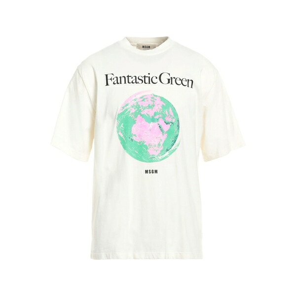 【送料無料】 エムエスジイエム メンズ Tシャツ トップス T-shirts White