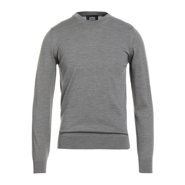【貨物輸送無料】 アルファス テューディオ メンズ 編み物\u0026プルオーバー アウター Sweaters Grey