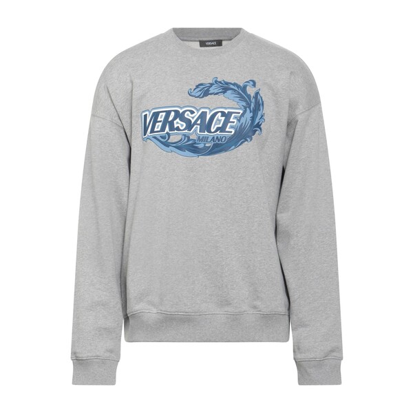 【送料無料】 ヴェルサーチ メンズ パーカー・スウェットシャツ アウター Sweatshirts Grey｜asty 74,690円