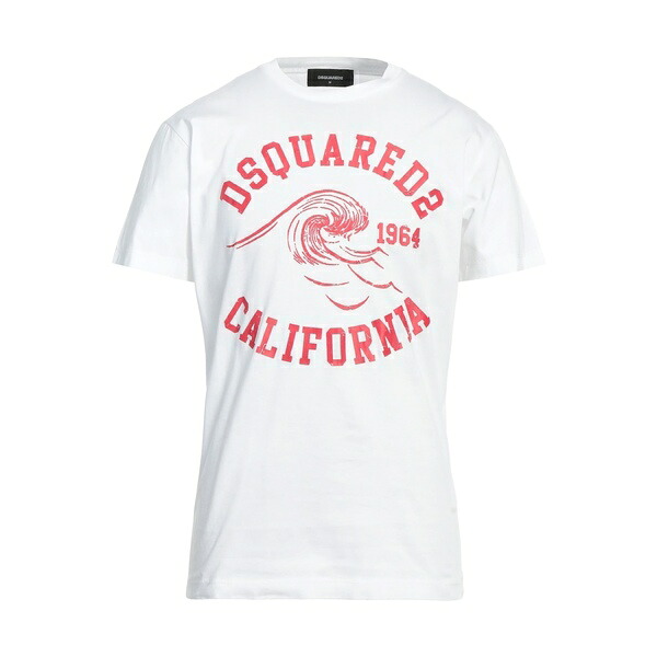 【送料無料】 ディースクエアード メンズ Tシャツ トップス T-shirts White