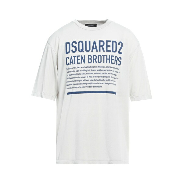 【送料無料】 ディースクエアード メンズ Tシャツ トップス T-shirts Grey