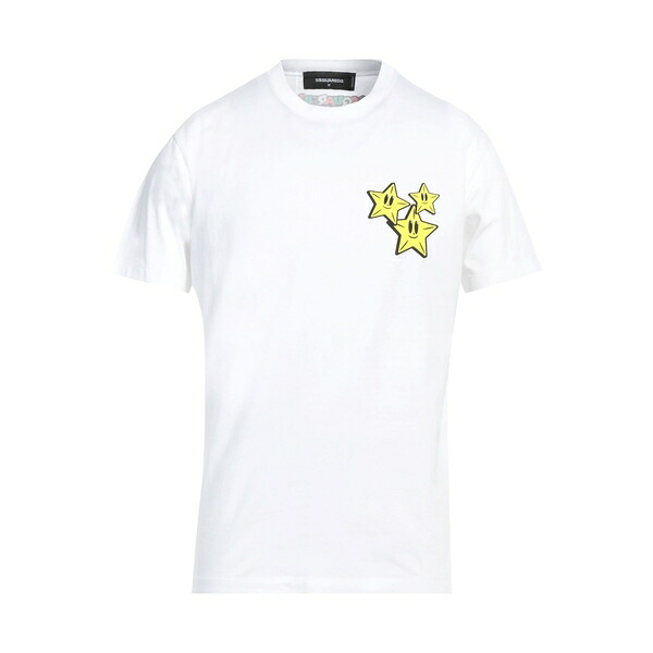 【送料無料】 ディースクエアード メンズ Tシャツ トップス T-shirts White